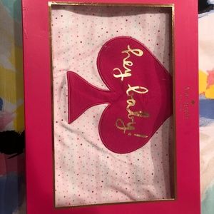 Kate Spade "Hey Baby" Blanket/Burp Cloth